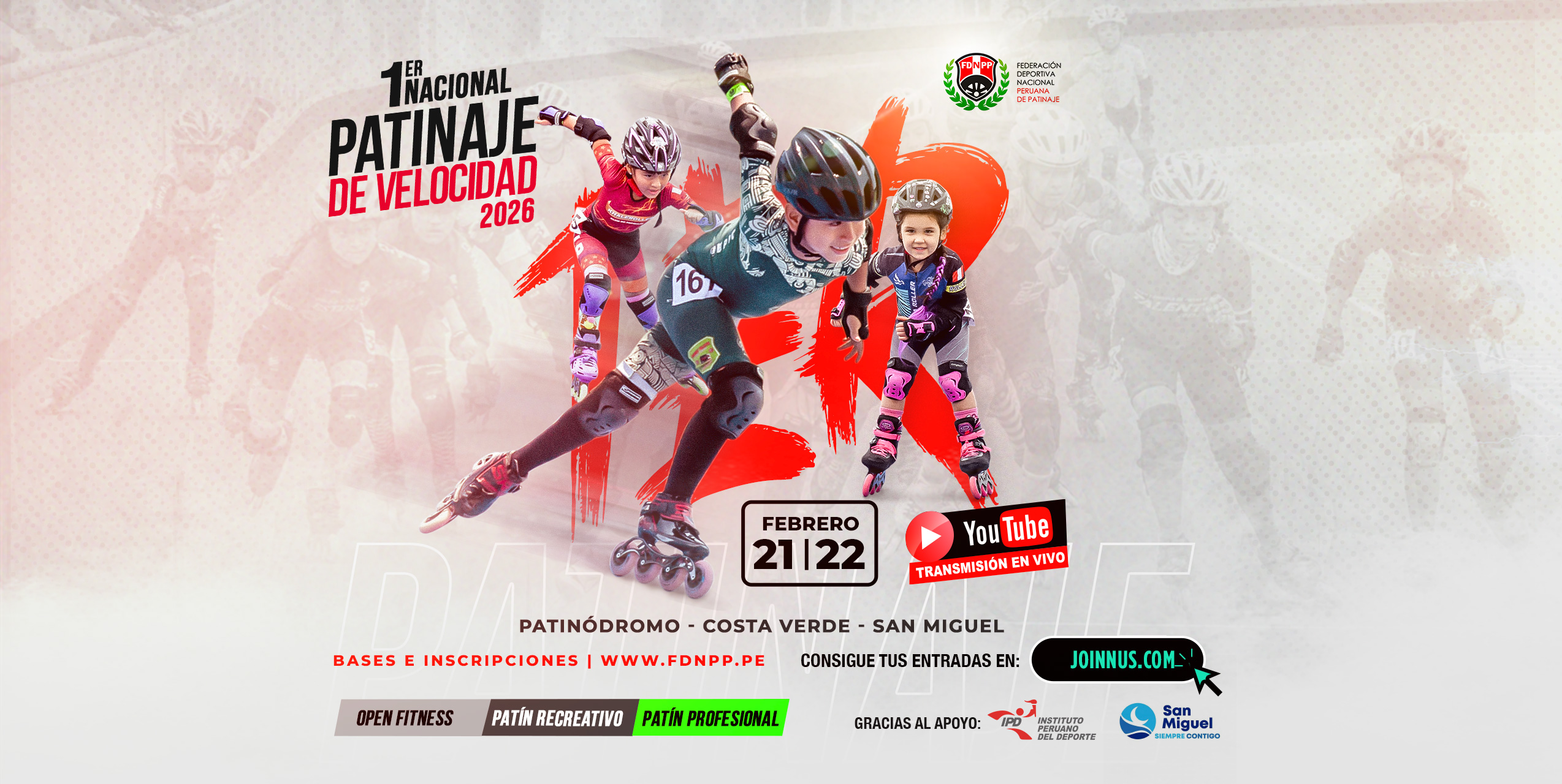 1er Nacional de Patinaje de Velocidad 2026 Inscripciones y Bases